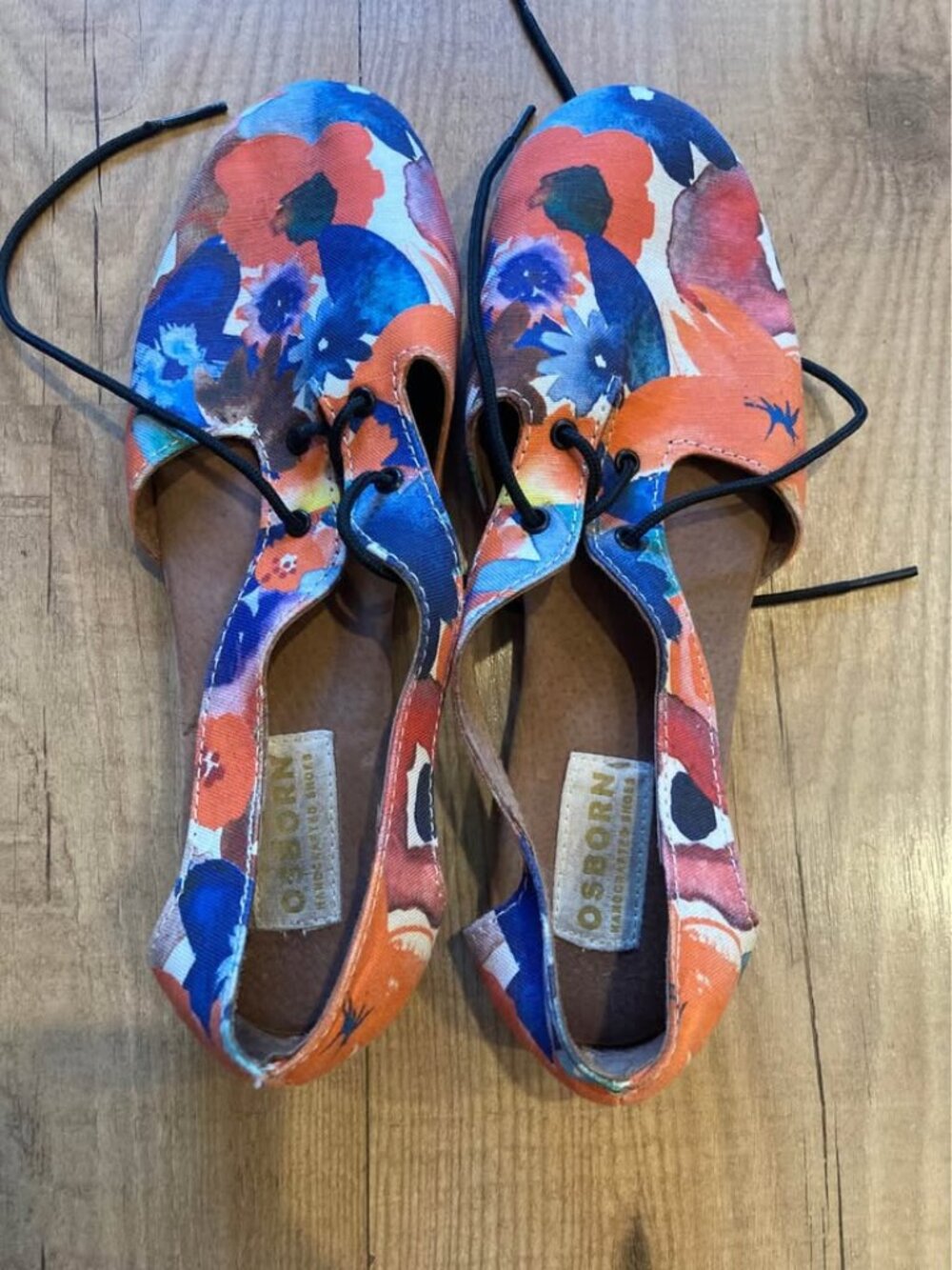 Osborn Studio Handmade Women's Floral Oxford Flats